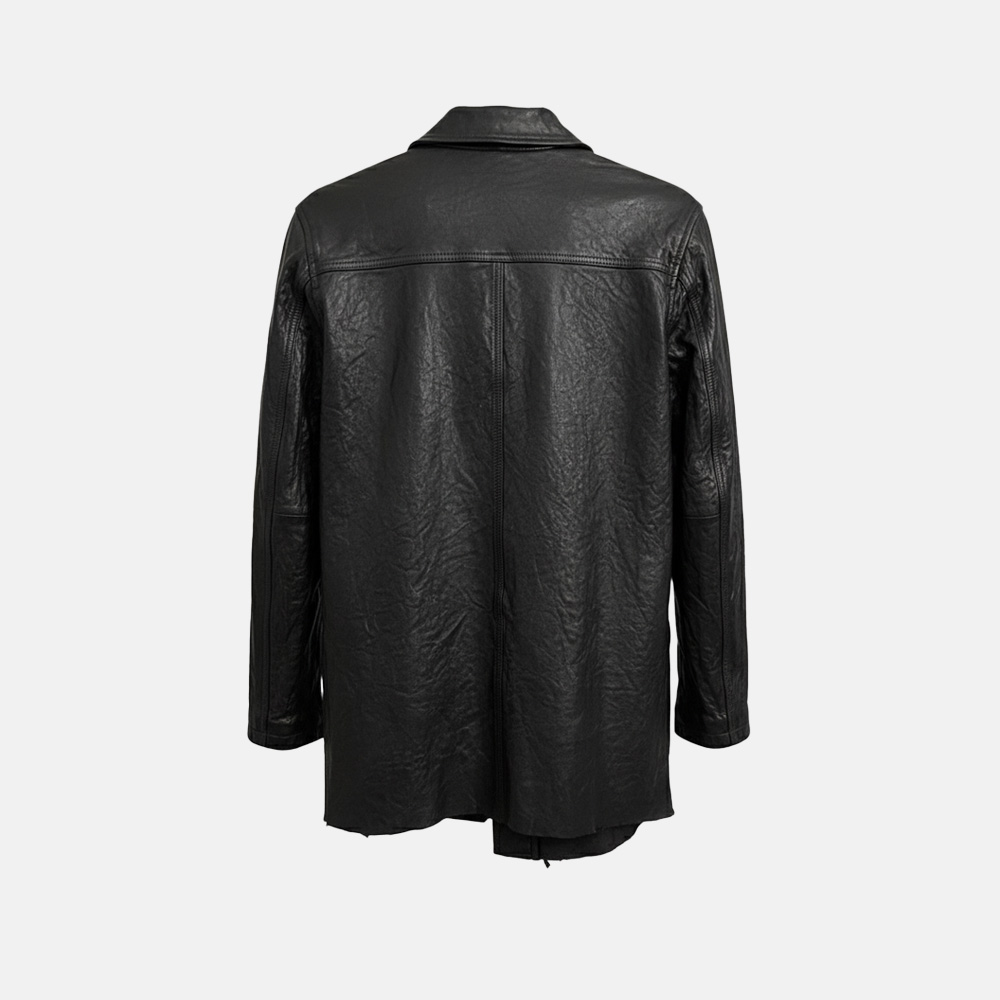 Super Flea Market+AllSaints+Black leather shacket+Brand archive